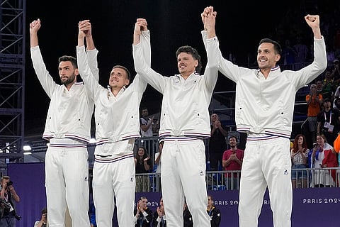 3x3 men's basketball silver medal winners France team